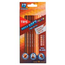 Lápis de Cor 12 Cores Mega Soft Sons de Pele - Tris
