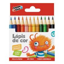 Lápis De Cor 12 Cores Meio Lápis Redondo Happy-time Lápis De Cor 12 Cores Meio Lápis Redondo Happy-time