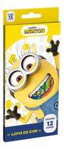 Lápis De Cor 12 Cores Minions Material Escolar Para Colorir Lápis De Cor 12 Cores Minions Material Escolar Para Colorir