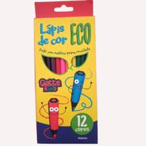 Lapis de cor 12 cores sextavado eco gattekids