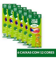 Lapis De Cor 12 Cores Sextavado Leo E Leo Pintar Colorir