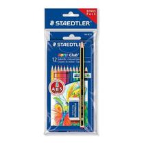 Lapis de Cor 12 Cores Staedtler + 1 Lápis Grafite + 1 Borracha