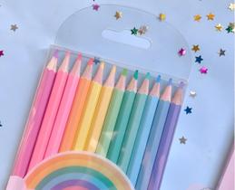 Lápis De Cor 12 Cores Tons Pastéis Little Tree QN511209-E