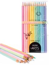 Lápis De Cor 12 Cores Tons Pastel Jandaia Arts Macio