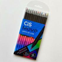 Lápis de cor 12 uni cores vibrantes move cis