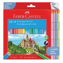 Lápis de Cor 24 Cores + 4 Cores Pastéis FABER-CASTELL