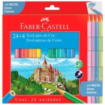 Lápis de cor 24 cores + 4 cores pastel 120124+4P116128 - Faber-Castell Lápis de cor 24 cores + 4 cores pastel 120124+4P116128 - Faber-Castell