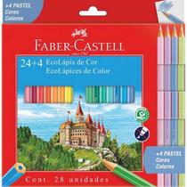 Lápis de Cor 24 Cores + 4 Cores Pastel Faber-Castell