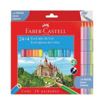 Lápis De Cor 24 Cores + 4 Cores Pastel- Faber Castell