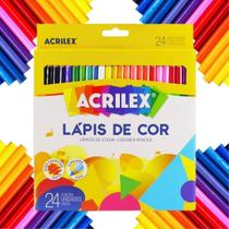 Lápis De Cor 24 Cores Acrilex Cores Vibrantes Traço Suave Volta as Aulas Material Escolar Lápis De Cor 24 Cores Acrilex Cores Vibrantes Traço Suave Volta as Aulas Material Escolar