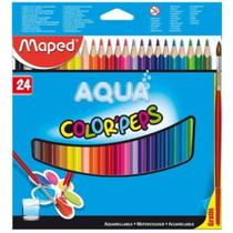 Lápis de Cor 24 Cores Color Peps Aquarelável + Pincel de Madeira Maped