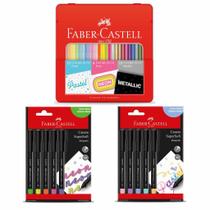 Lápis De Cor 24 Cores E Soft Pen Faber Castell Neon Pastel