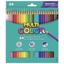 Lápis de Cor 24 cores Ecolápis Multicolor Resistente