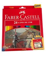 Lápis de cor 24 cores Faber Castell com Dicas de Desenho Lápis de cor 24 cores Faber Castell com Dicas de Desenho