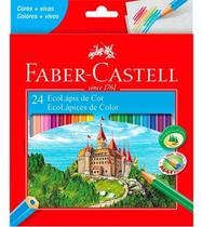 Lápis De Cor 24 cores Faber-Castell EcoLápis Sextavado