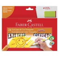 Lapis de cor 24 cores jumbo faber castell