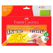 Lápis de cor 24 cores Jumbo triangular 123024AP314824 - Faber-Castell