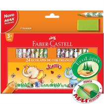 Lápis de Cor 24 Cores Jumbo Triangular Faber-castell