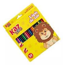 LÁPIS DE COR 24 CORES KAZOO - Caixa com 24 Cores