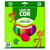 Lápis de cor 24 cores Léo & Léo c/6 ref 4222