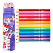 Lápis de Cor 24 Cores no Pote Hello Kitty