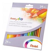 Lápis de cor 24 cores pentel arts tradicional