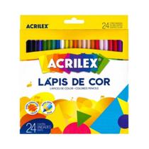 Lapis de Cor 24 Cores Ponta Macia Super Mina 3mm Acrilex