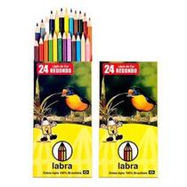 Lápis de cor 24 cores redondo - 3024 - labra