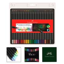 Lapis de Cor 24 Cores Supersoft Faber Castell Kit Ecolápis Escolar Colorido Desenho Profissional
