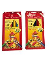 Lápis de cor 24 cores triangular - 120524 - faber castell Lápis de cor 24 cores triangular - 120524 - faber castell