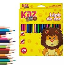 Lápis de Cor 24 Cores Zoo Atóxico Plástico Sextavado Escola Desenhar Criança