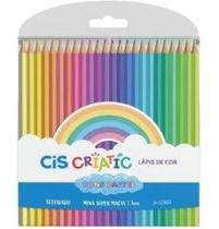 Lápis de Cor 24 Unidades Pastel Sextavado Criatic CIS