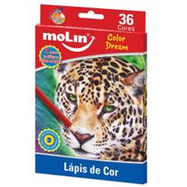 Lapis De Cor 36 Cores Color Dream MOLIN Artistico Escolar