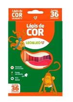 Lapis De Cor 36 Cores Leo E Leo Sextavado - Ponta Resistente