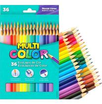 Lápis De Cor 36 Cores Multicolor Qualidade Ponta Resistente