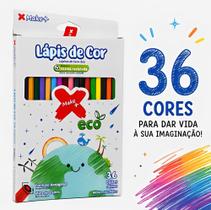Lápis de Cor 36 Cores Vibrantes