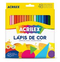 Lapis De Cor 48 Cores Acrilex Escolar Pintura Desenhos