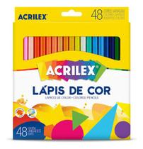 Lapis De Cor 48 Cores Acrilex Escolar Pintura Desenhos Lapis De Cor 48 Cores Acrilex Escolar Pintura Desenhos