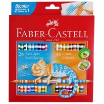 Lápis de Cor 48 Cores Bicolor Faber Castell