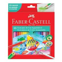 Lápis de cor 48 cores sextavado aquarelável - 120248g - faber castell