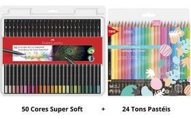Lápis De Cor 50 Supersoft Faber Castell + 24 Tons Pastel Lápis De Cor 50 Supersoft Faber Castell + 24 Tons Pastel