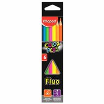 Lápis de Cor 6 Cores Color Peps Fluo Maped