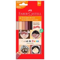 Lápis de cor 6 cores jumbo Caras e Cores triangular 125006CC315216 - Faber-Castell