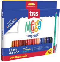 Lapis De Cor 60 Cores Mega Soft Color - Tris