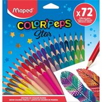 Lápis de cor 72 Cores triangular color peps