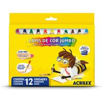 Lapis De Cor Acrilex Jumbo 12 Cores Lapis De Cor Acrilex Jumbo 12 Cores