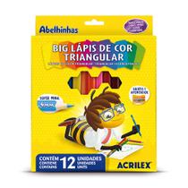 Lápis de cor Acrilex jumbo triangular com 12 cores