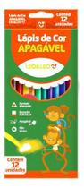 Lapis De Cor Apagavel 12 Cores Leo E Leo Borracha Individual Lapis De Cor Apagavel 12 Cores Leo E Leo Borracha Individual