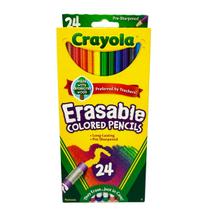 Lápis de Cor Apagável Crayola 24 Cores Original Não Tóxico PréApontado Alta Durabilidade