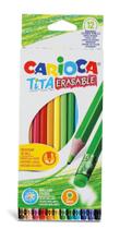 Lápis de Cor Apagável Hexagonal 12Und Tita Carioca Lápis de Cor Apagável Hexagonal 12Und Tita Carioca